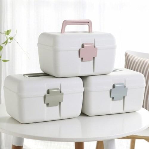 Multifunctional Medicine Cabinet Home Portable Medical Box Small Family Plastic Medicine Box Storage Box Space Saver Organizer