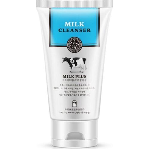 12Pcs Milk Face Wash Facial Cleanser Nourishing Cleanser Foam Moisturizing Whitening Anti-Spots Marks Deep Clean Cosmetics