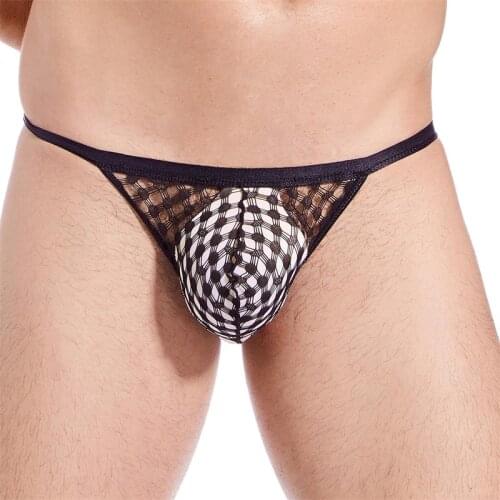 Mens Transparent Traceless Underwear Mens Briefs Iced Silk Quick Drying And Breathable Mens Bikini Sexy G-string Pants