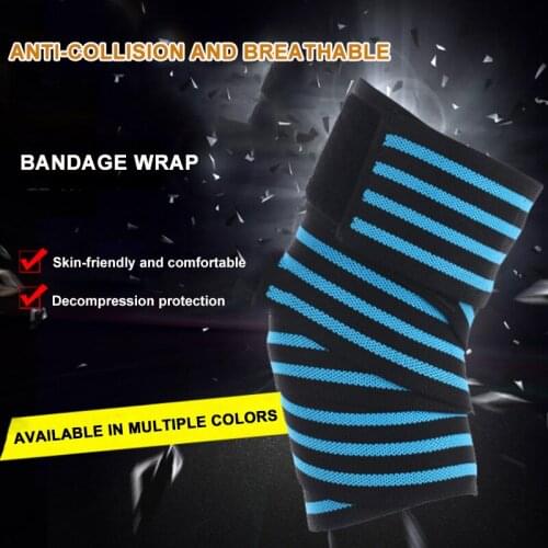 Knee Compression Sleeve Fitness Winding Knee Pads Bodybuilding Squat Weightlifting Knee Pads Outdoor Sports Protective Gear