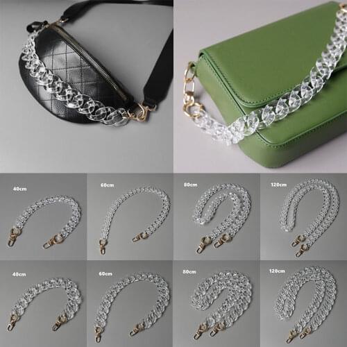 New Transparent Acrylic Bag Strap Handbag Chain Belts DIY Purse Replacement Handles For Shoulder Messenger Chain Bag accessories