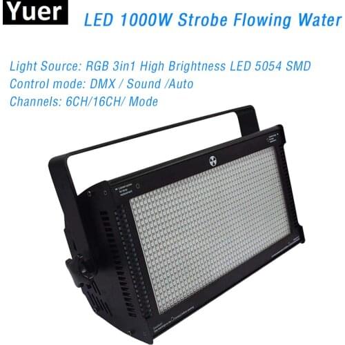 New LED 1000W RGB Strobe light 1000PcsX1W Q-sram High Brightiness RGB 3in1 led 31/16/6 Channels Bar Show DJ Disco strobe light