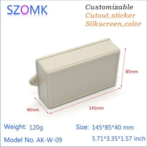 One piece szomk plastic electronics wall enclosure box plastic enclosure for electronics project box diy motor 145*85*40mm