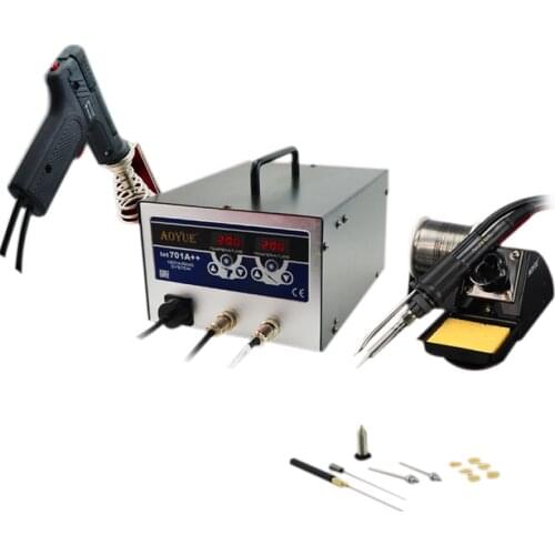 220V AOYUE 701A+ BGA Soldering Station 3 in 1 Function 60W Sucker Smoker 35W Iron