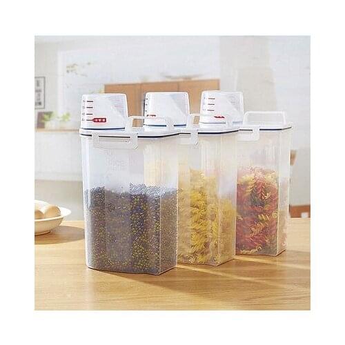 Plastic Kitchen Food Cereal Container Grain Storage Case Bean Bin Rice Storage Box