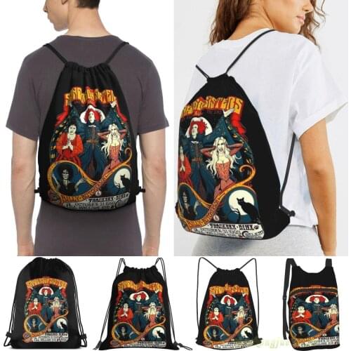 Sanderson Sisters -Tour Poster Men Outdoor Travel Gym Bag Waterproof Drawstring Backpack Women Fitness Swimming Bag