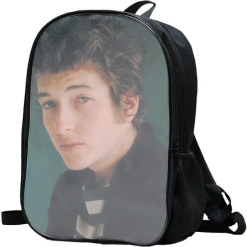 Bob Dylan backpack Robert Allan Zimmerman daypack Singer star schoolbag Music rucksack Satchel school bag Photo day pack