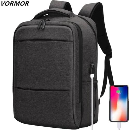 VORMOR 15.6'' New Backpacks USB Charging School Bag Anti-theft Men And Women Backpack For Laptop Travelling Mochila