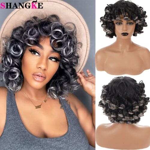 SHANGKE Black Wigs
