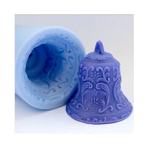 Silicone Mold 3D Christmas Jingle Bell Handmade Soap Mould Christmas Decoration Gift Candle Mold Aroma Stone Moulds