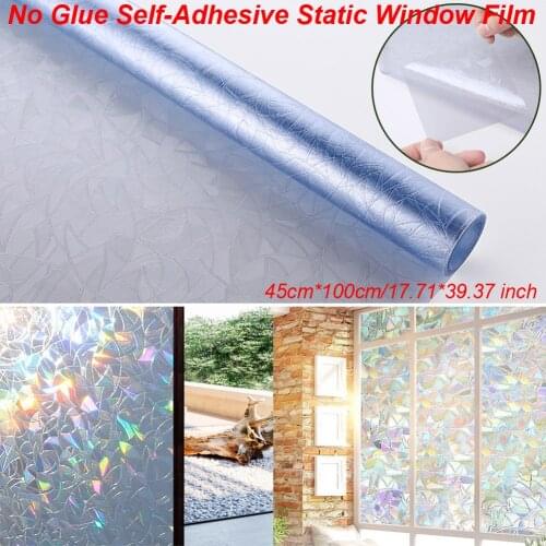 Glass Film Opaque Irregular Texture Sticker Glass Window Film For Window 3D No Glue Glass Stickers Glass Tie Home Decor