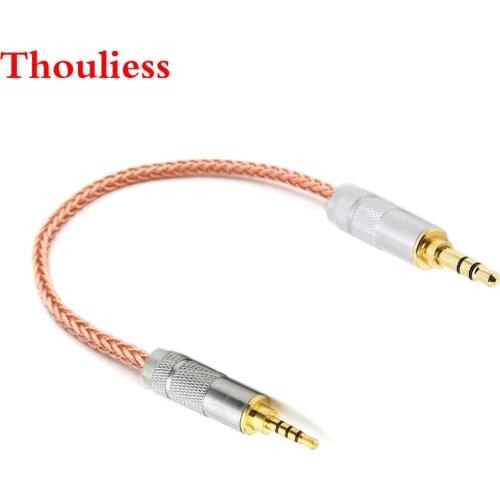 Thoulies HIFI Single Crystal Copper 2.5mm TRRS Balanced Male to 3.5mm Stereo Male Audio Adapter Cable 3.5mm to 2.5mm Balanced