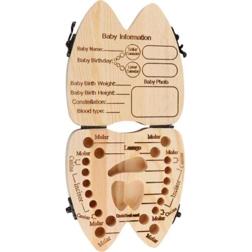 Baby Teeth Boxes Souvenirs Storage Jars Wooden Storage Milk Kids Tooth Organizer Creative Gift Collecting Keepsake Souvenir Save