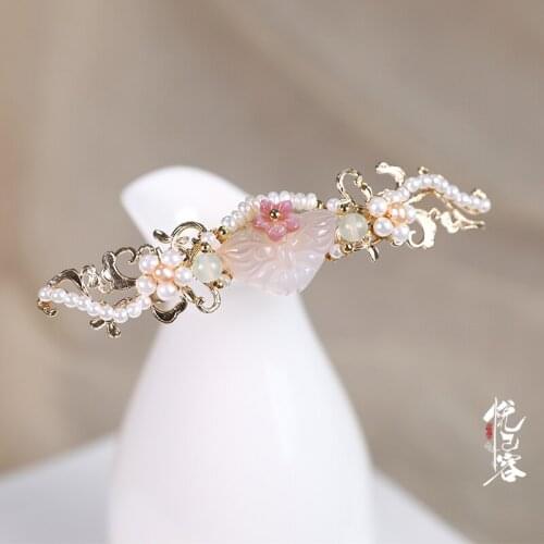 Classical style Hanfu Hairpin Kanzashi Hair accessories Hair crowns Cheongsam Palace Retro Butterfly flowers Headdress Cosplay