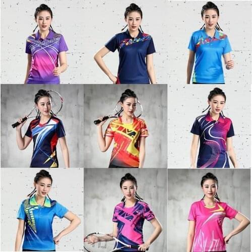 2020 Tennis shirts women,kids badminton sports shirt , short-sleevelesstable tennis uniform , golf shirt,girls badminton jersey