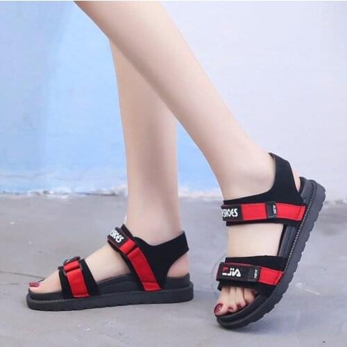 2021 New Sports Sandals Women Summer Korean Fashion Thick-soled Students All-match Womens Shoes Beach Shoes