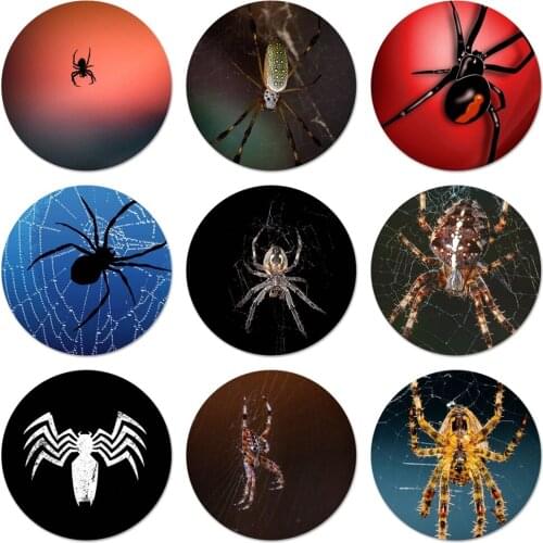 Poisonous Spider Icons Pins Badge Decoration Brooches Metal Badges For Clothes Backpack Decoration 58mm