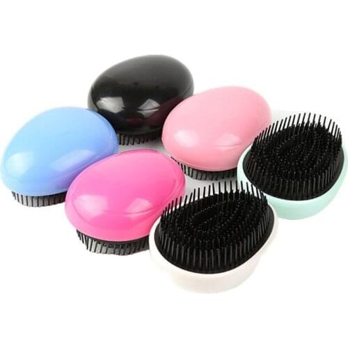1PC Tangle Egg Shape Hairbrush Salon Hair Care Comb Anti Static Styling Tools Massage Hair Brushes Detangling Comb Travel