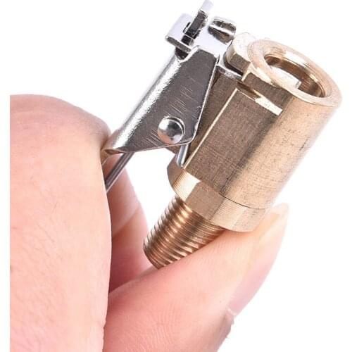1PC Car Auto Brass 8mm Tyre Wheel Tire Air Chuck Inflator Connector Adapter Pump Valve Clip Clamp Car Accessories For Compressor