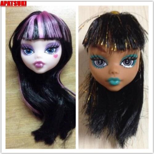 1pc Demon Monster Doll Head with Wig Hair For Monster High Doll Head For 1/6 BJD Doll House DIY Accessories Kids Toy
