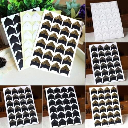 120 pcs/lot (5 sheets) DIY Vintage Corner kraft Paper Stickers for Photo Albums Frame Decoration Scrapbooking Free shipping