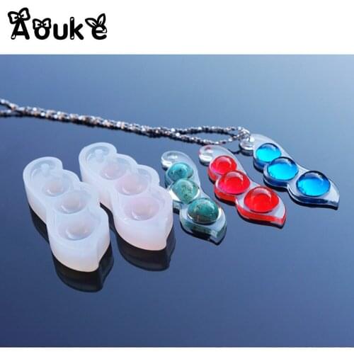 3D Pepper Peas DIY With Holes Necklace Pendant Tools Beans Shape Silicone Molds Chocolate Epoxy Mold Cake Decorating Mould Q077