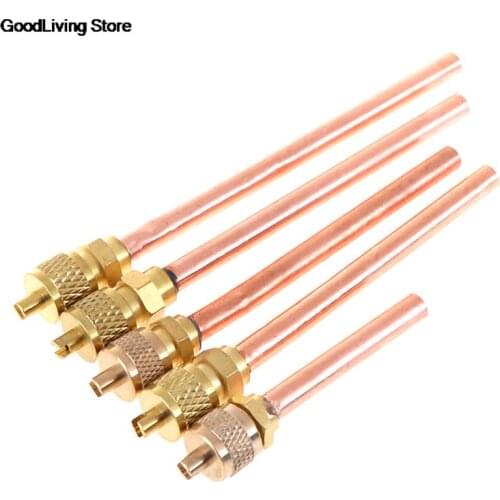 5pcs Service/Access Valve 1/4" SAE 1/4" OD 4" Stem Strong Core AC Air Conditioner Refrigeration Access Valve