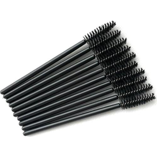50pcs/pack Nylon Fiber Makeup Brushes One-off Portable Eyelash Eyebrow Comb tool