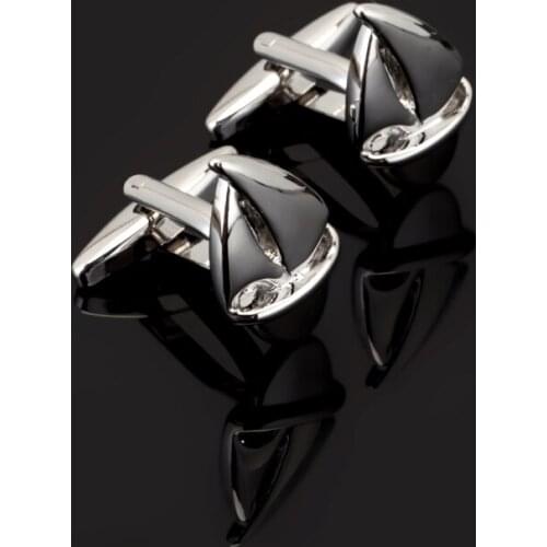 Promotion!! Sailing Boat Cufflinks silver color fashion sailboat design copper material High Quality abotoaduras Jewelry