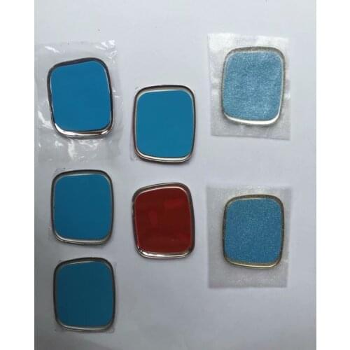 Car Airbag cover emblem Steering wheel emblem badge sticker Square h Type A/B 54x43mm 50x40m Red/Blk/Blue Japanese car h* series