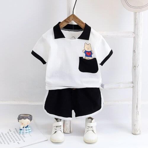 Kids Boys Clothes Children Clothing Baby Boys Clothes Cotton Short Sleeve Shorts Sports Suit Toddler Outfit Summer 1 2 3 Years