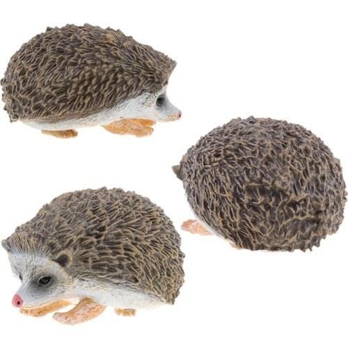 Simulate Hedgehog Animal Model Figurine Art Crafts Table Decor Education Kid Toy Animales gift for children