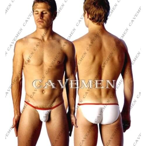 A line of red edge Concise Male briefs * 2682 *sexy men lingerie T-Back Thong G-String T pants Brief Underwear free shipping