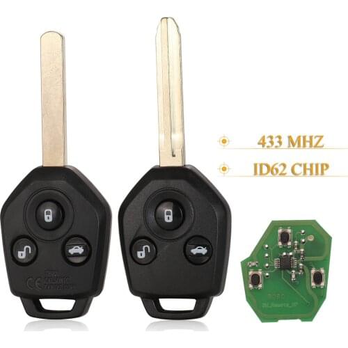 Kutery 5pcs 3 Buttons Smart Remote Car Key Fob 433Mhz ID62 Chip For Subaru Forester Outback Legacy 2008-2014