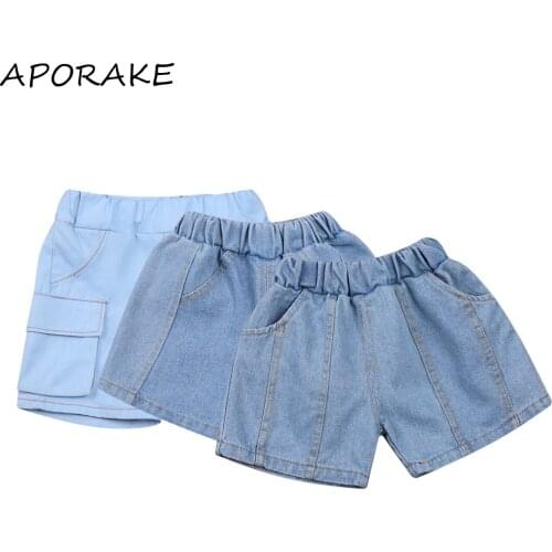 Toddler Summer Jeans, Baby Boy Casual Style Mid-rise Shorts with Pockets (80, 90, 100, 110, 120)