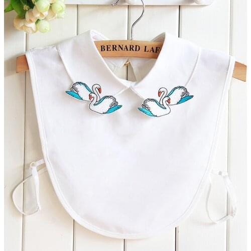 Linbaiway Women Shirt Fake Pure Collar Detachable Collar False Collar Lapel Half Shirt Vest Blouse Top Women Clothes Accessories