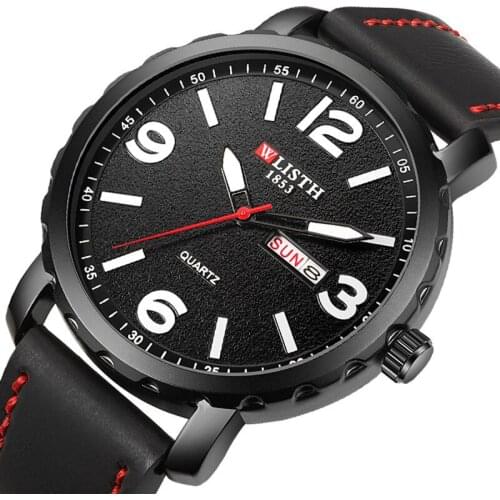 Mens Watches with Large Dial Luminous Calendar Waterproof Male Quartz Watches Led Light Clock Wrist Watches for Men Military