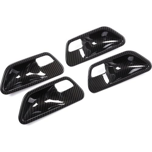 Carbon Fiber Look Car Door Handle Covers Trim for -BMW 3 4 Serises F30 F34 3GT Interior Auto Accessories