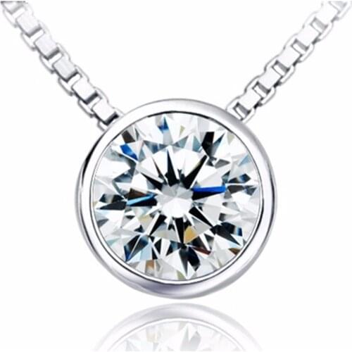 Noticeable 2Ct Sterling 925 Silver White Gold Plated Diamond Sweater Pendant Non-Allergy Jewelry Necklace Anniversary