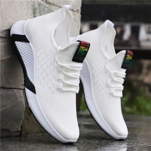 2021 new sports shoes mens breathable casual mesh shoes comfort increase lace-up non-slip low-top running shoes
