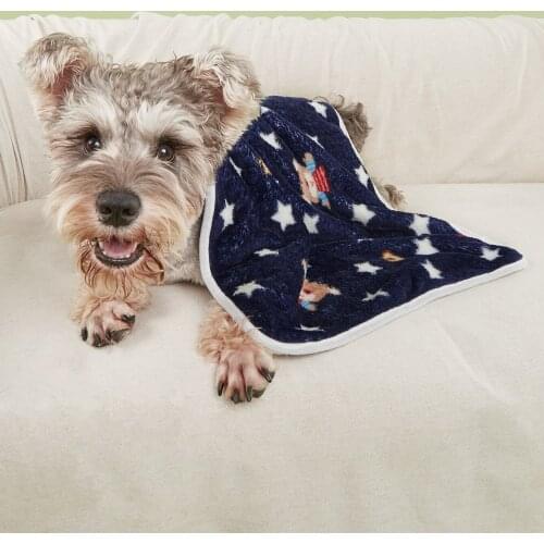 Print Puppy Blanket for Pet Cushion Small Medium and Large Dog Cat Bed Warm Soft Sleep Mat, Fluffy Pet Dog Cat Puppy Kitten Soft