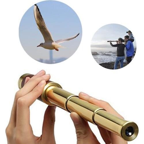Pirate Monocular Telescope Retro Monocular 25x30 Zoomable Collapsible Monocular For Voyage Hiking Outdoor Camping Travel