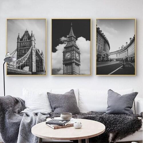 London Architecture Posters and Prints Home Wall Art Decor Modern Photography Black and White Pictures Canvas Painting