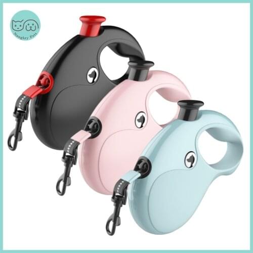 Retractable Pet Dog Automatic Roulette Leash 5M Reflective Traction Rope Walking Leash Lead Belt For Small Large Dogs