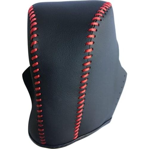 Hand Sewing Leather Gear Shift Lever Knob Cover Fit Hand Brake Cover,Gear Shift Lever Cover,for Honda Feidu Civic Accord