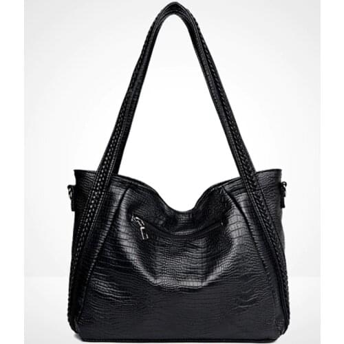 Female Retro Crocodile Daily Totes Messenger Handbags Totes Bags Women Large Capacity Handbags Women Pu Shoulder Messenger Bag