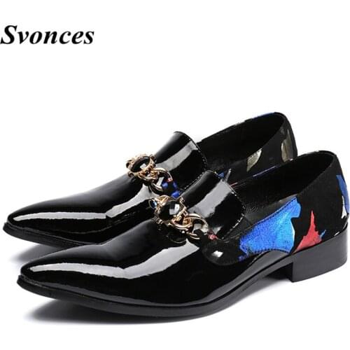 Svonces Men's Patent Leather Shoes