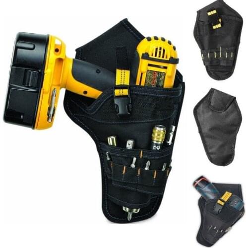 Oxford Cloth Drill Holster Waist Tool Bag Electric Waist Belt Tool Pouch Bag for Wrench Hammer Screwdriver Holder Kit Pockets