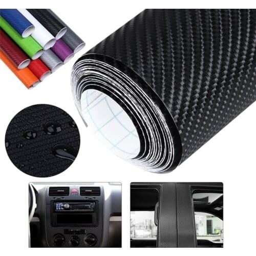 3D Carbon Fiber Vinyl Car Wrap Sheet Roll Car Stickers Motorcycle Auto Decals Protector Car Decal Accessories 10/30cmx127cm
