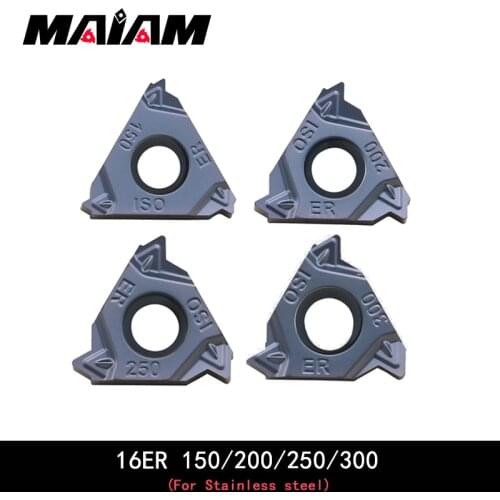 High quality Threaded inserts 16ER iso 150 200 250 300 cnc turning tool external screw thread insert for stainless steel